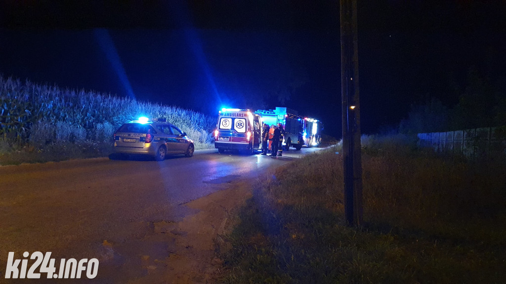 Wjechał w pole kukurydzy