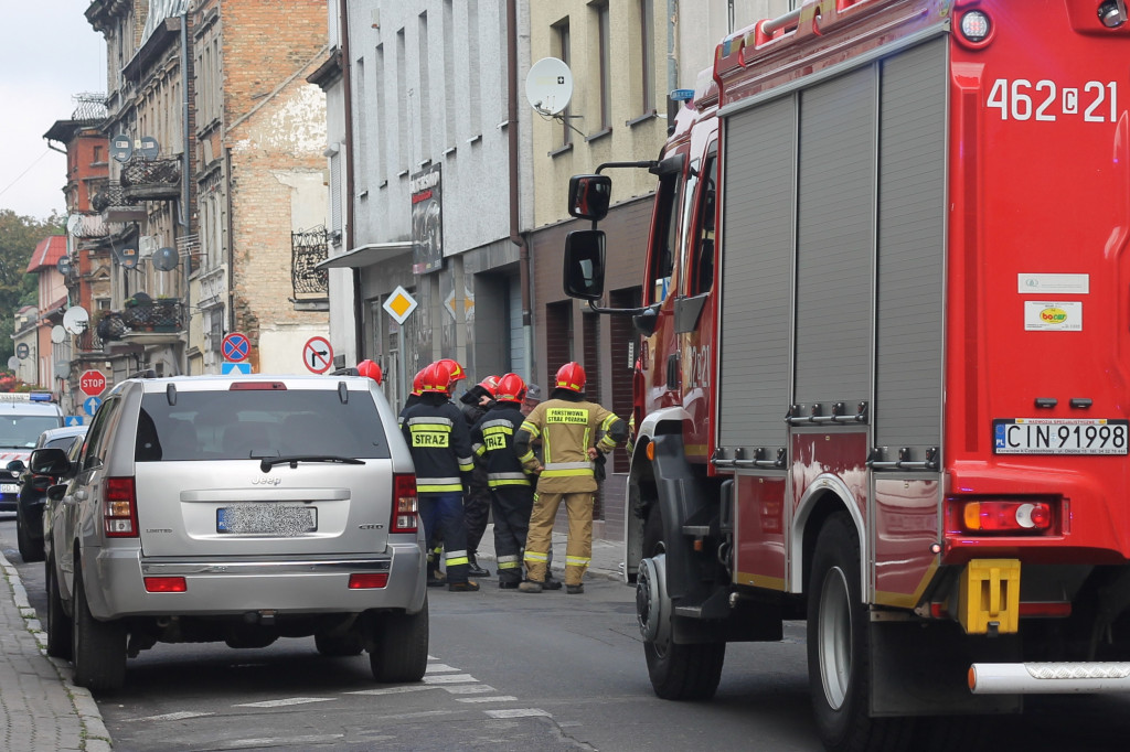 Akcja strażacka przy ul. Rybnickiej