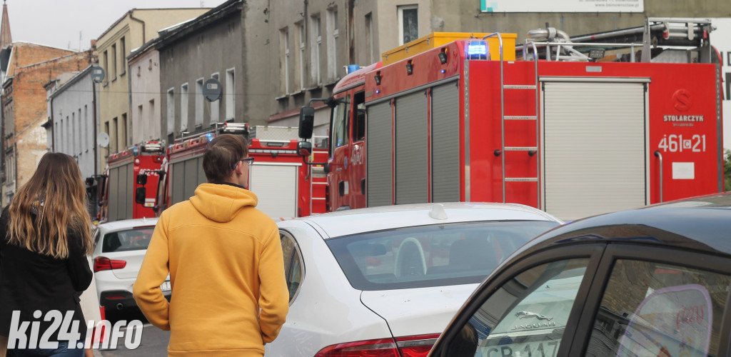 Akcja strażacka przy ul. Rybnickiej