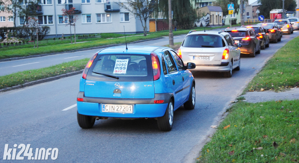 Samochodowy strajk inowrocławian