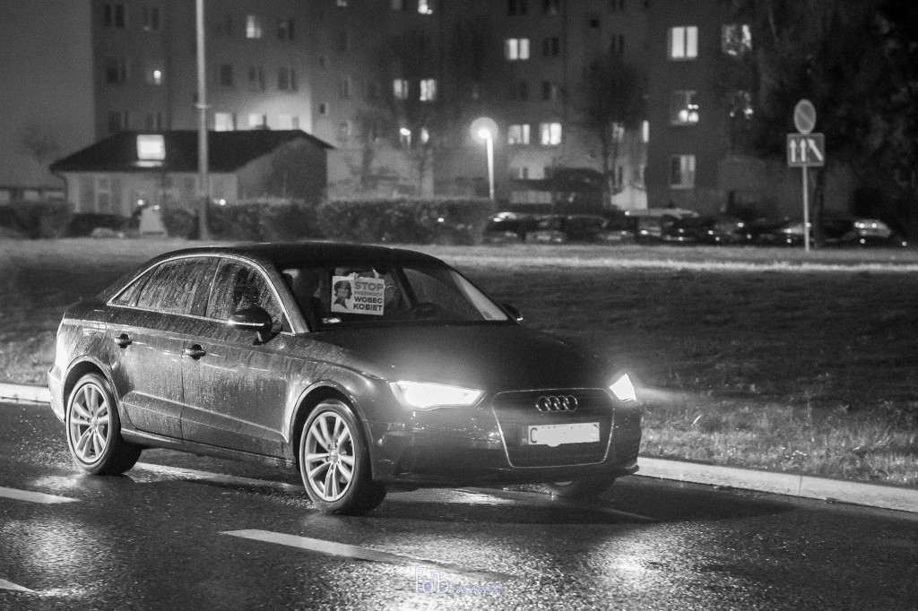 Protest samochodowy w Inowrocławiu