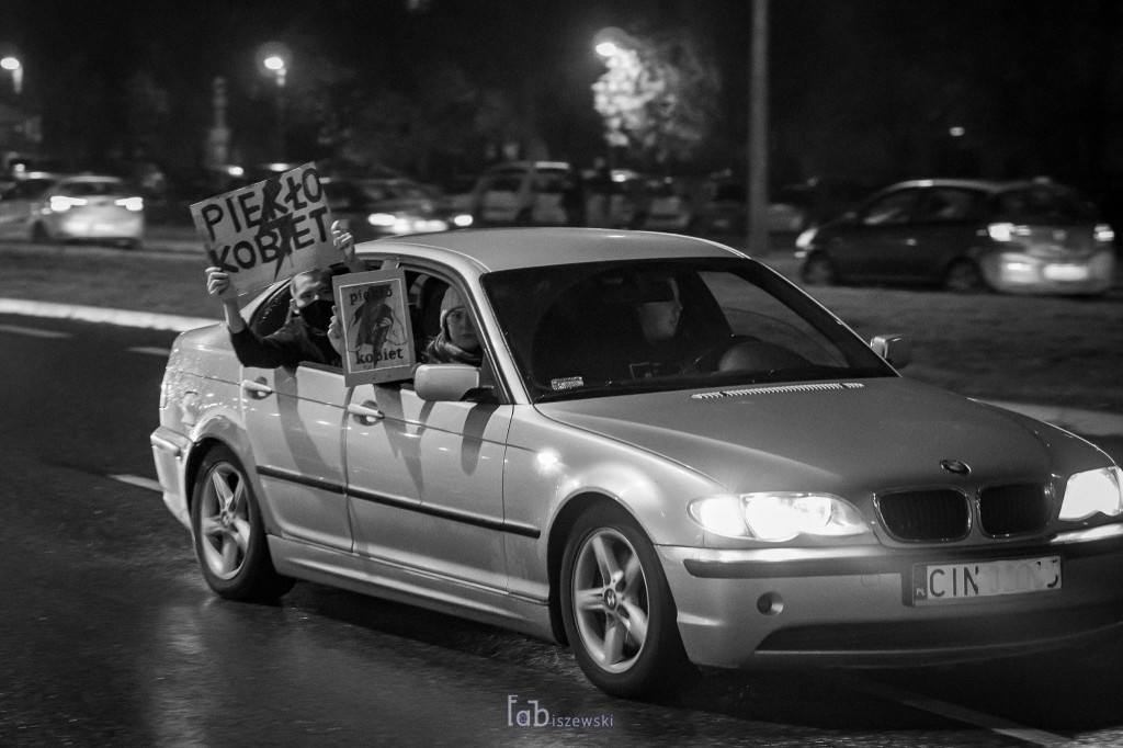 Protest samochodowy w Inowrocławiu