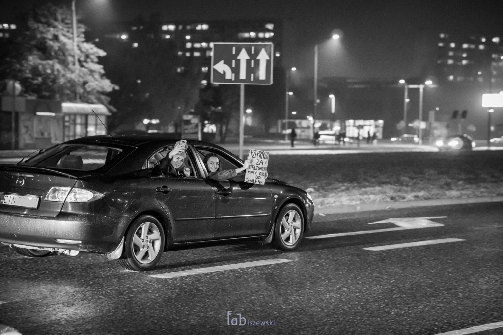 Protest samochodowy w Inowrocławiu