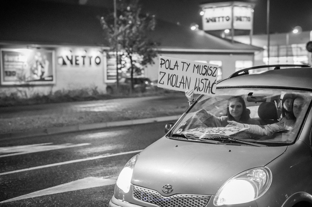Protest samochodowy w Inowrocławiu