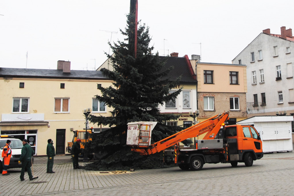 Bożonarodzeniowa choinka na inowrocławskim Rynku