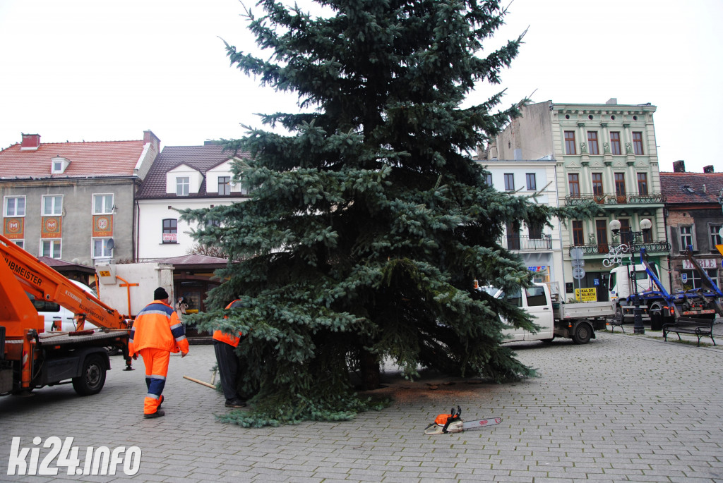 Bożonarodzeniowa choinka na inowrocławskim Rynku