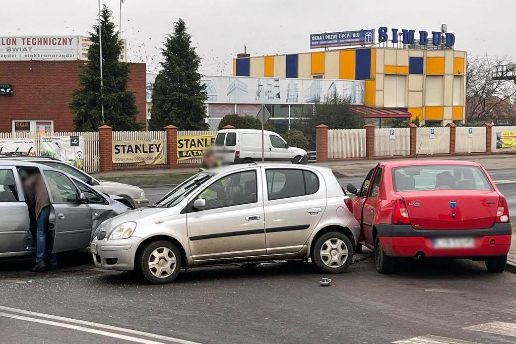 Kolizja na ul. Poznańskiej