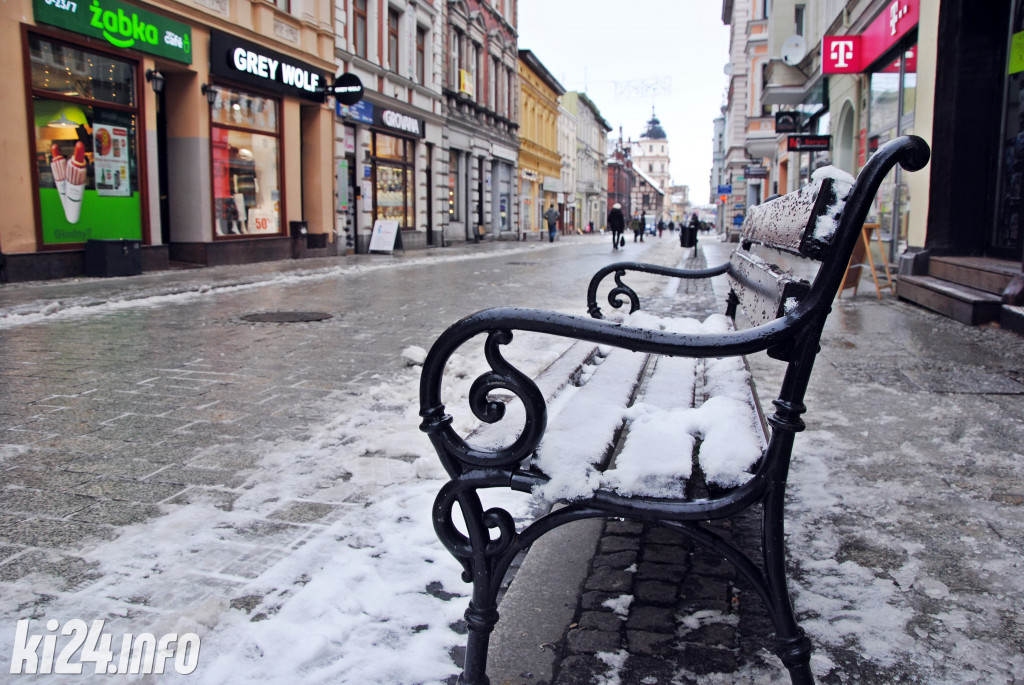 Centrum Inowrocławia w zimowej szacie