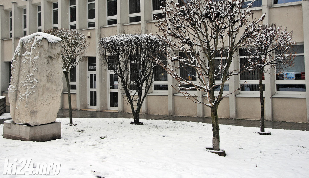 Centrum Inowrocławia w zimowej szacie