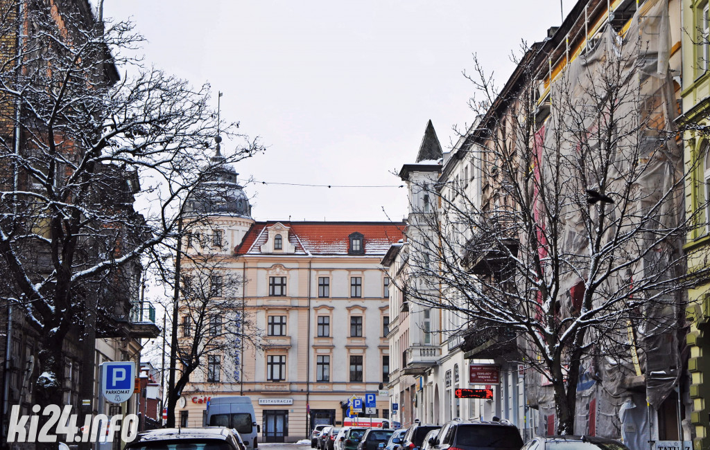 Centrum Inowrocławia w zimowej szacie
