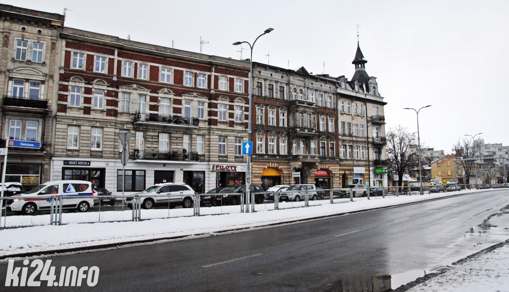 Centrum Inowrocławia w zimowej szacie