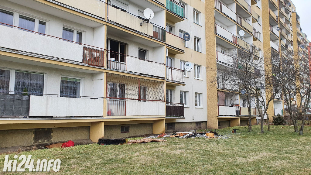 Pożar w wieżowcu na Rąbinie