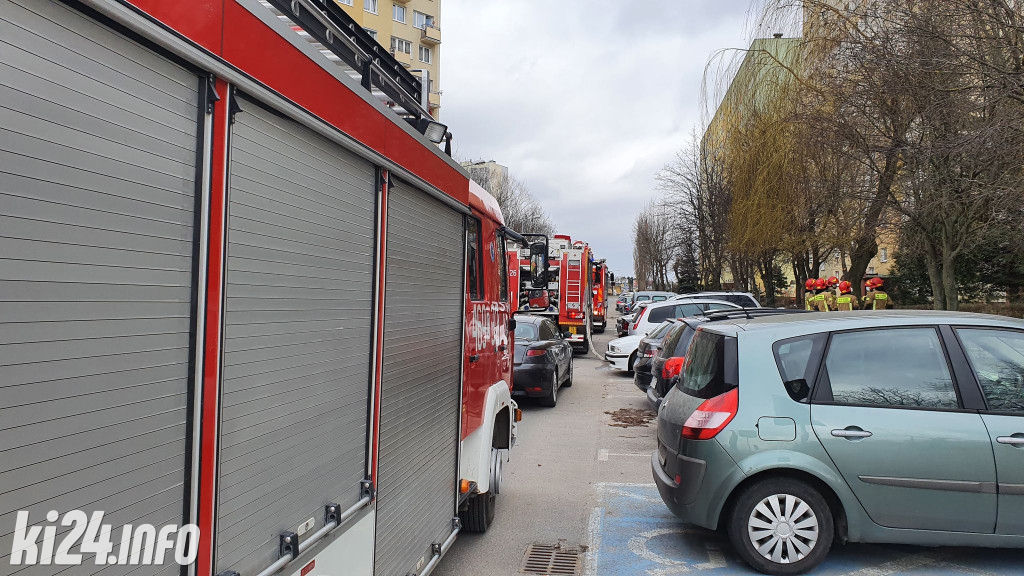 Pożar w wieżowcu na Rąbinie