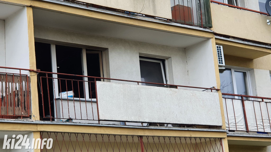 Pożar w wieżowcu na Rąbinie
