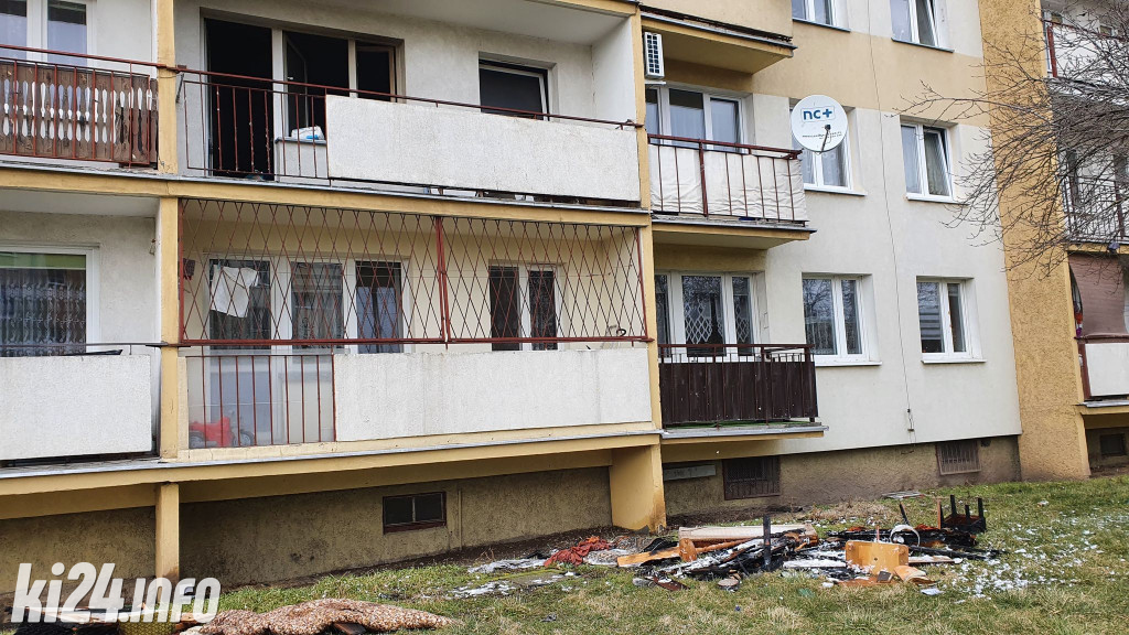 Pożar w wieżowcu na Rąbinie