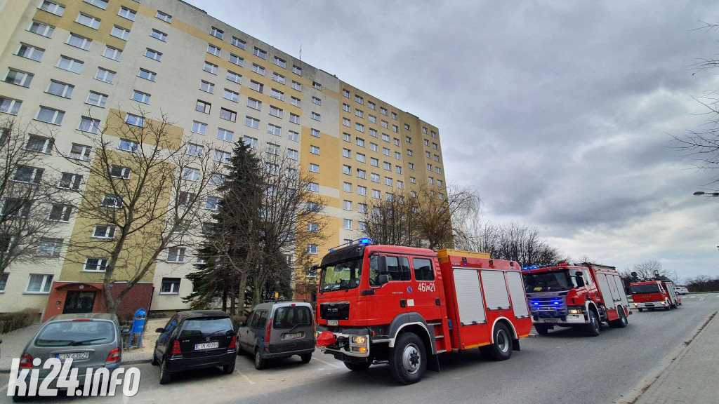 Pożar w wieżowcu na Rąbinie