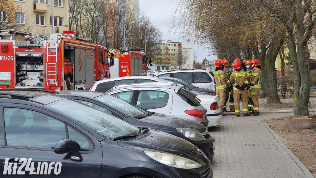 Pożar w wieżowcu na Rąbinie