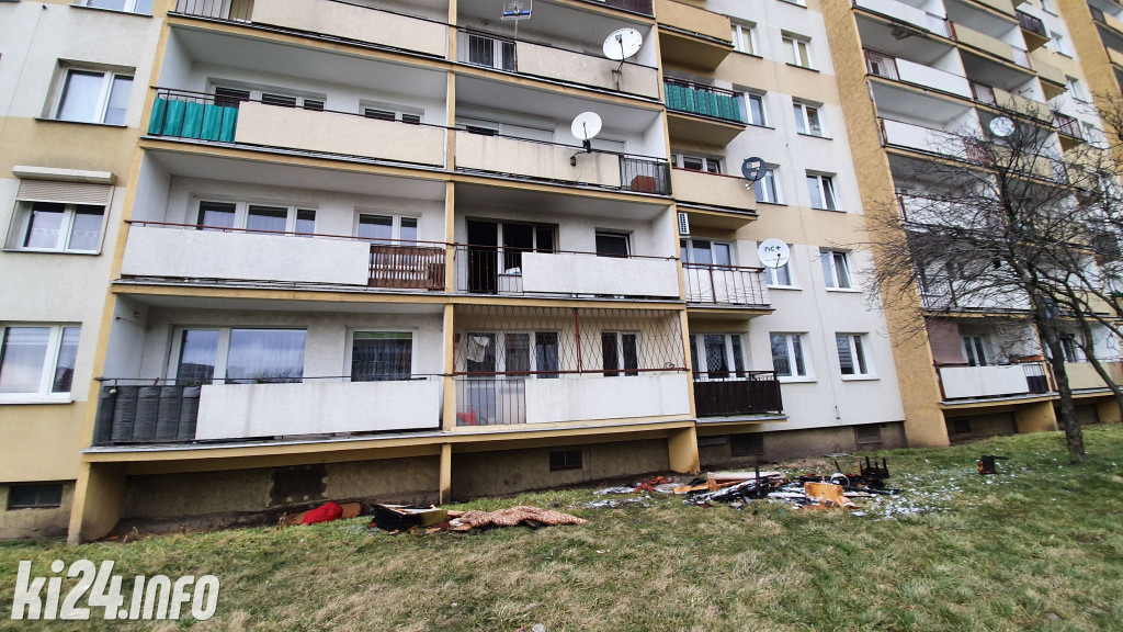 Pożar w wieżowcu na Rąbinie