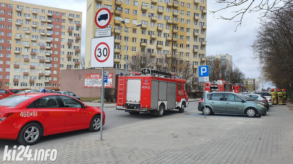 Pożar w wieżowcu na Rąbinie