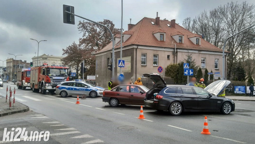 Kolizja w centrum miasta