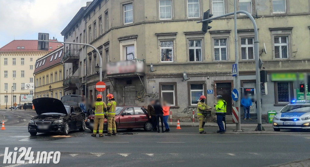 Kolizja w centrum miasta