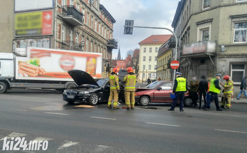 Kolizja w centrum miasta