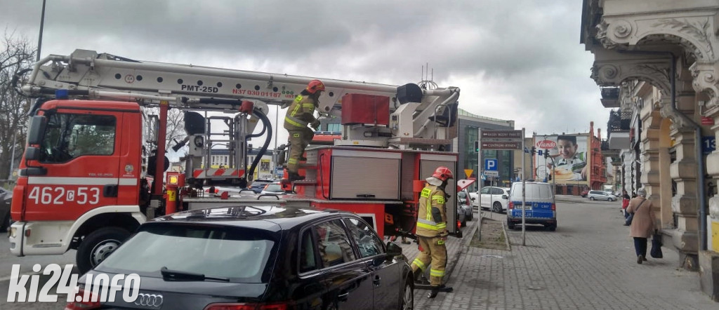 Strażacka akcja w centrum Inowrocławia