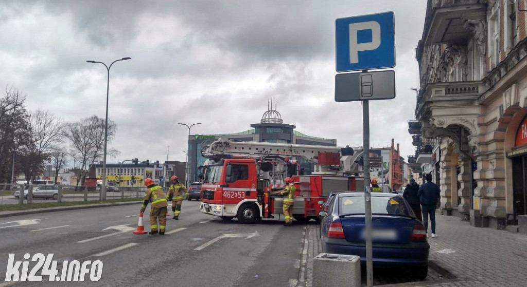 Strażacka akcja w centrum Inowrocławia