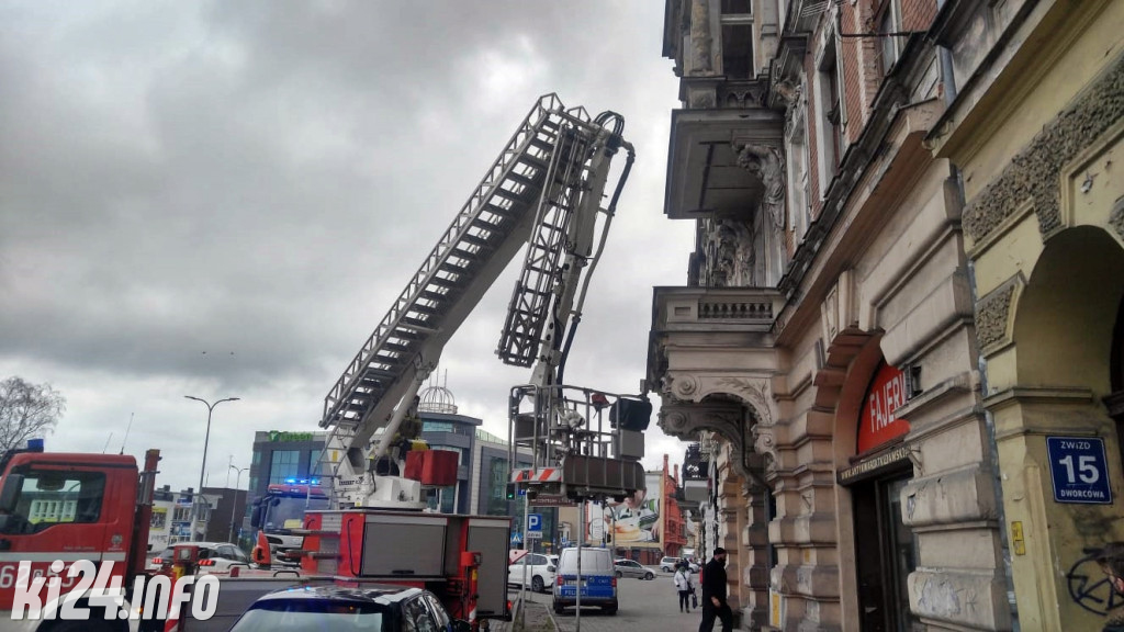 Strażacka akcja w centrum Inowrocławia