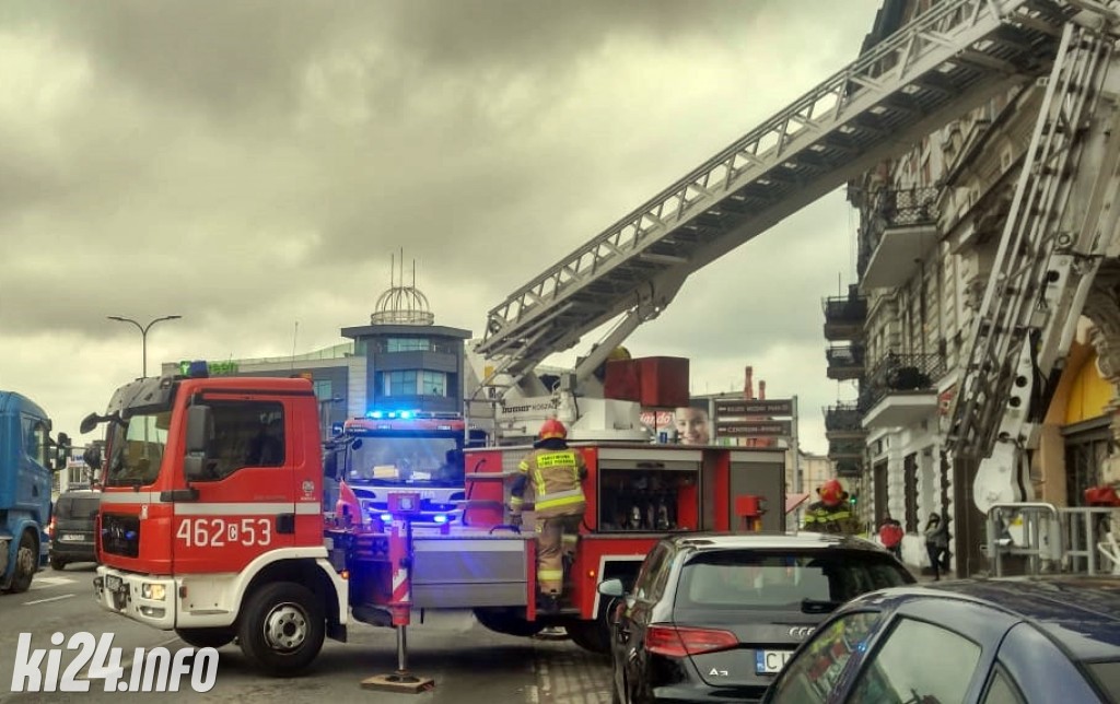 Strażacka akcja w centrum Inowrocławia