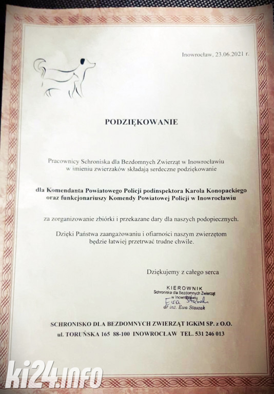 Policyjna zbiórka dla zwierząt