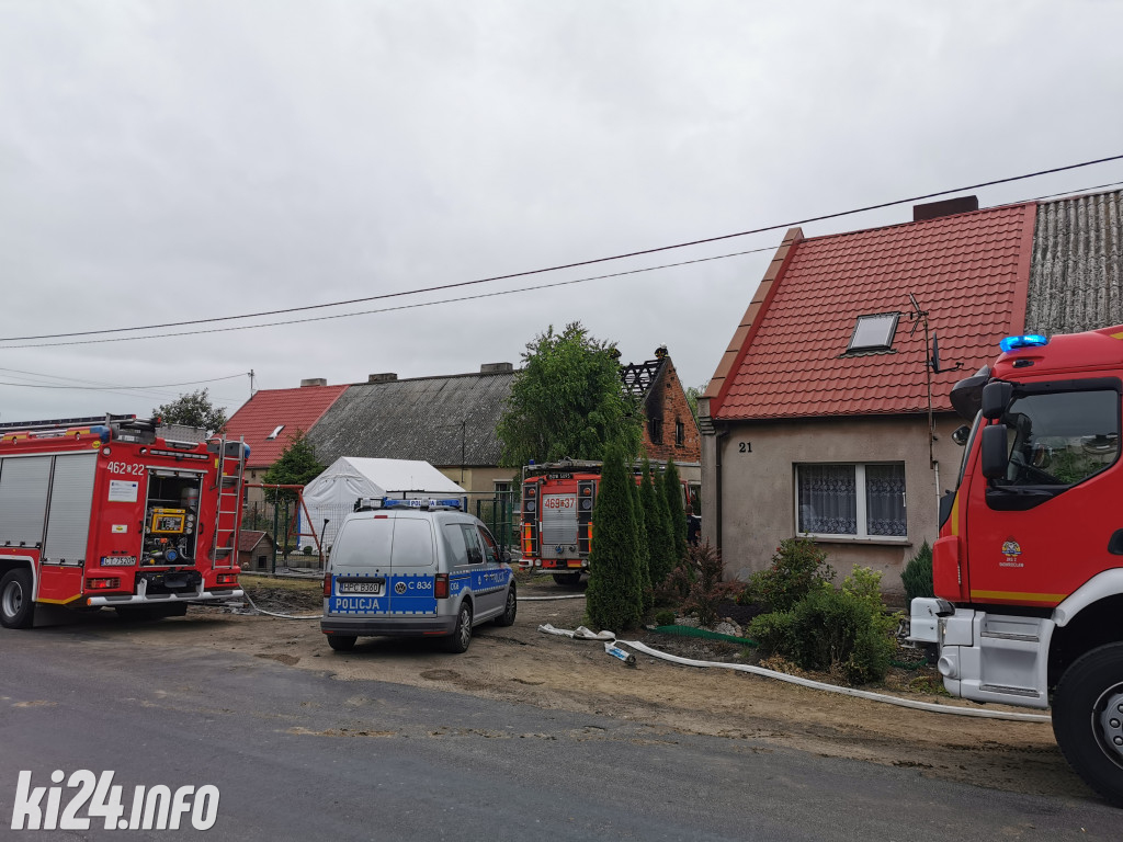 Pożar domu w Kłopocie