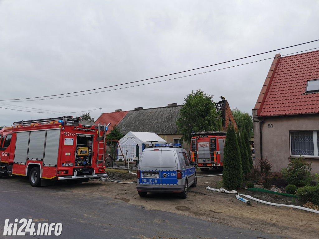 Pożar domu w Kłopocie