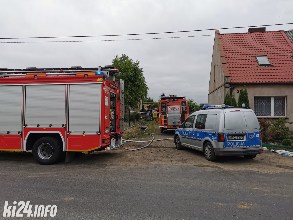 Pożar domu w Kłopocie