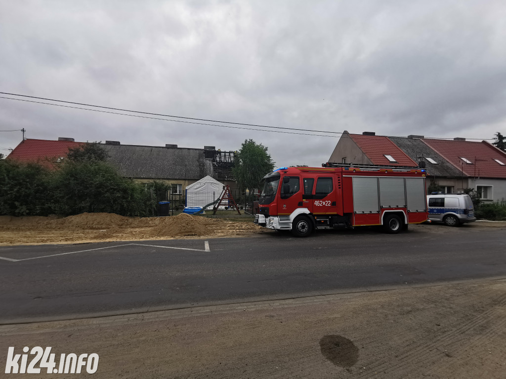 Pożar domu w Kłopocie
