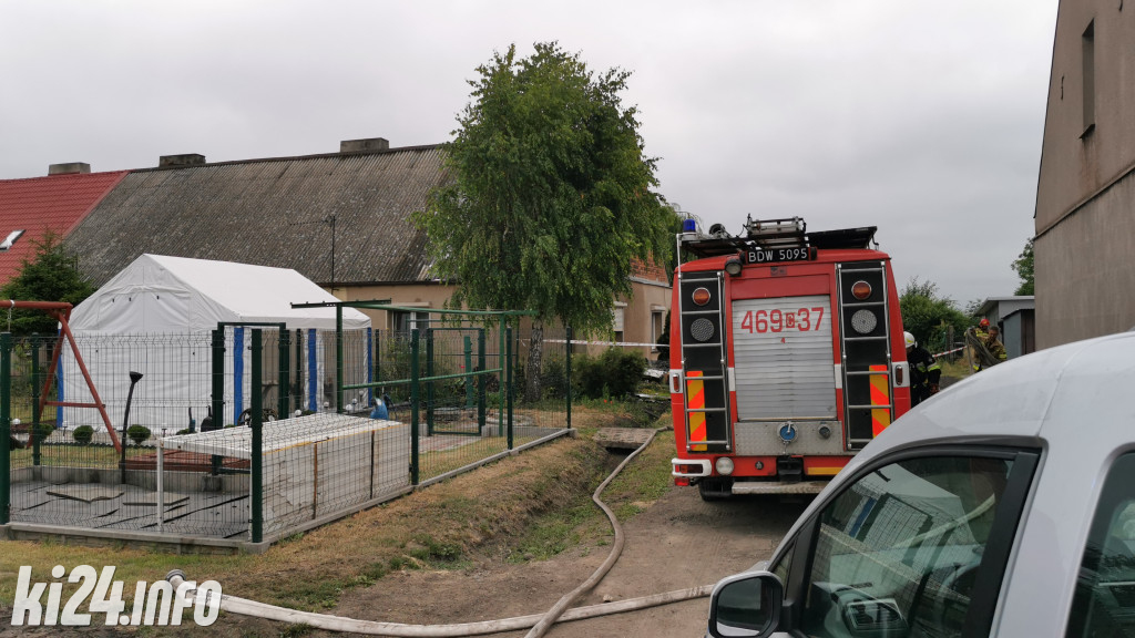 Pożar domu w Kłopocie