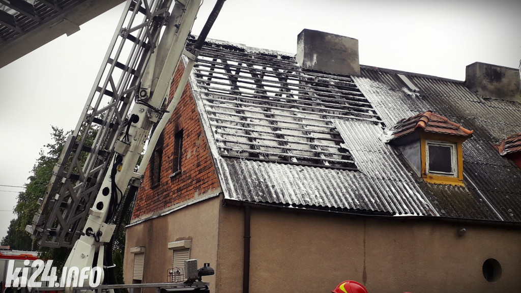 Pożar domu w Kłopocie
