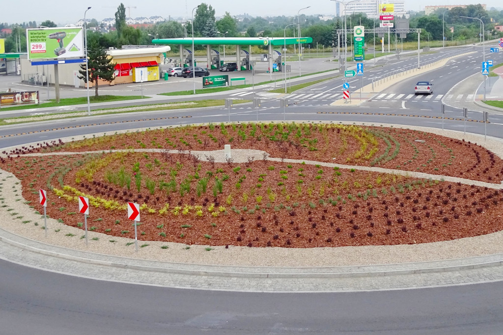 Rondo turbinowe pełne zieleni