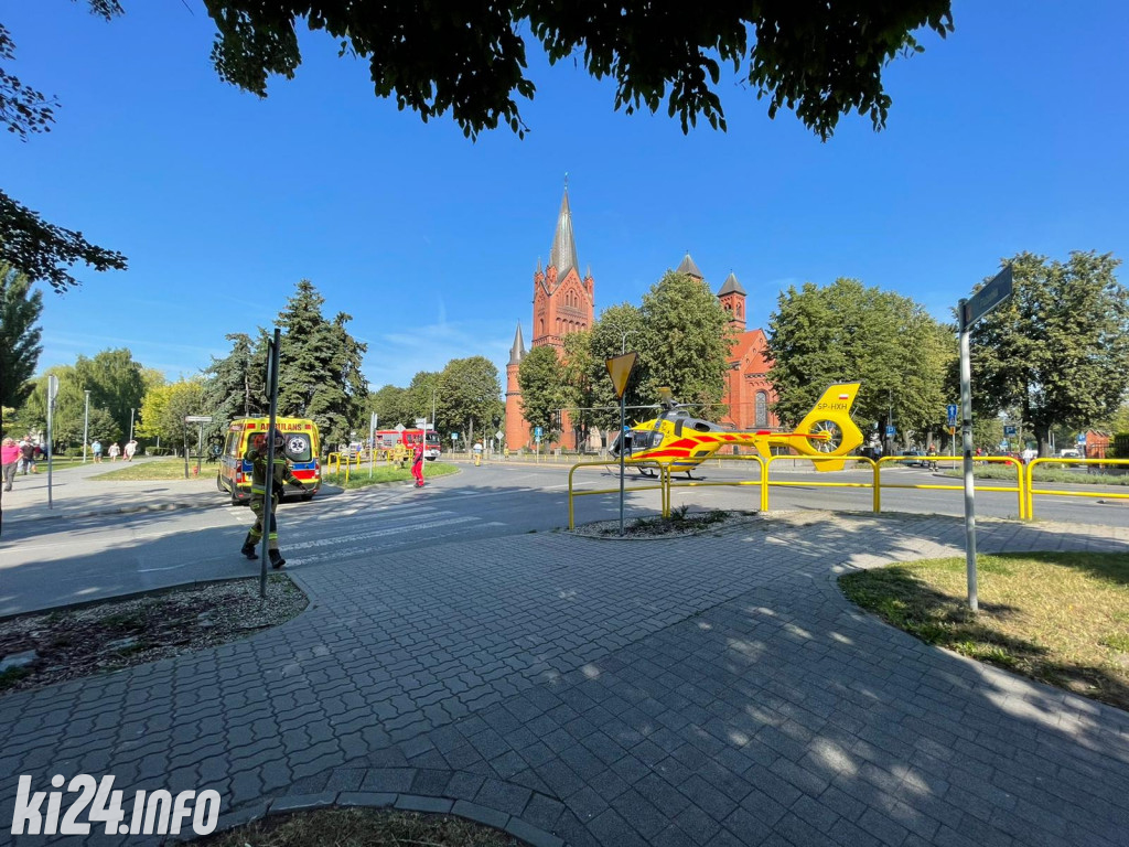 Śmigłowiec LPR wylądował w centrum Inowrocławia