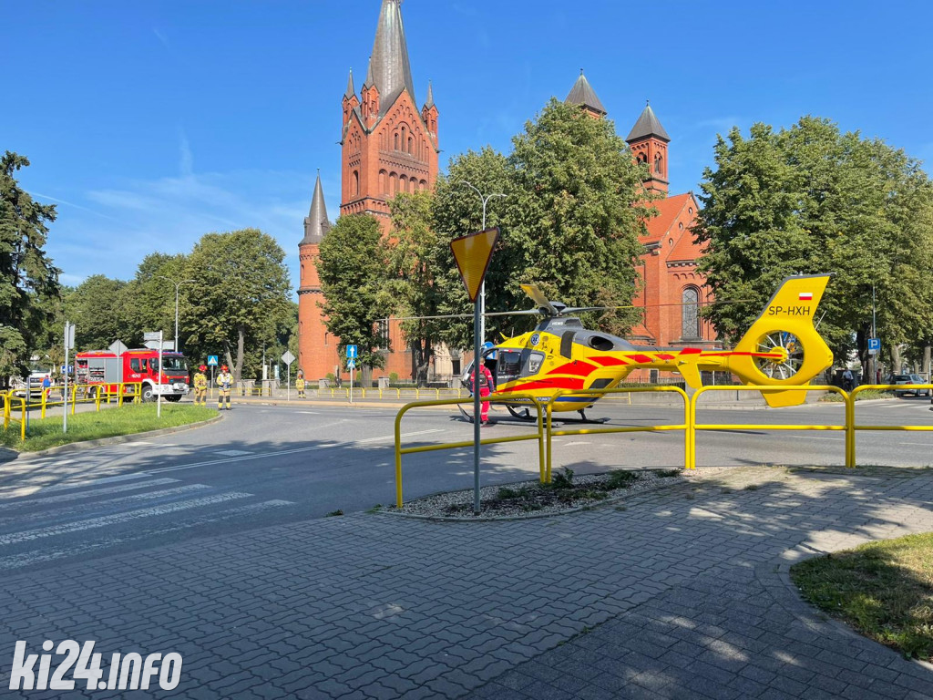 Śmigłowiec LPR wylądował w centrum Inowrocławia