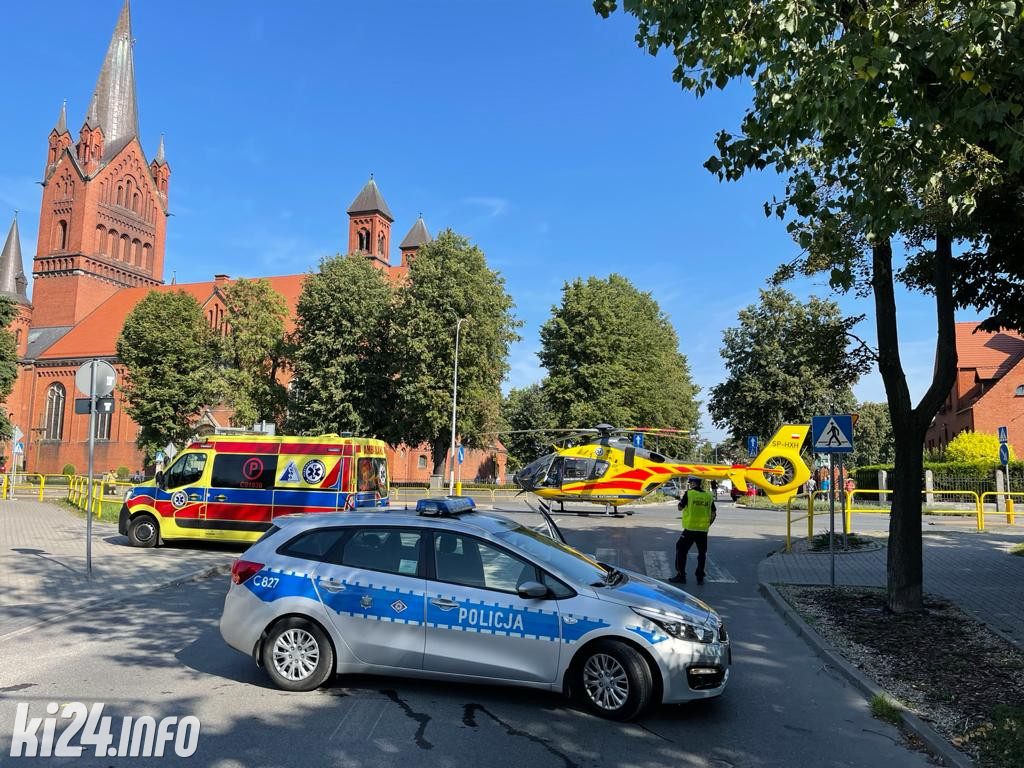 Śmigłowiec LPR wylądował w centrum Inowrocławia