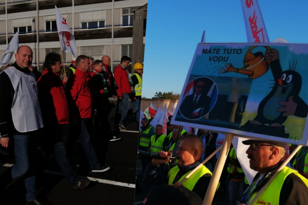 Związkowcy z regionu protestowali w Luksemburgu