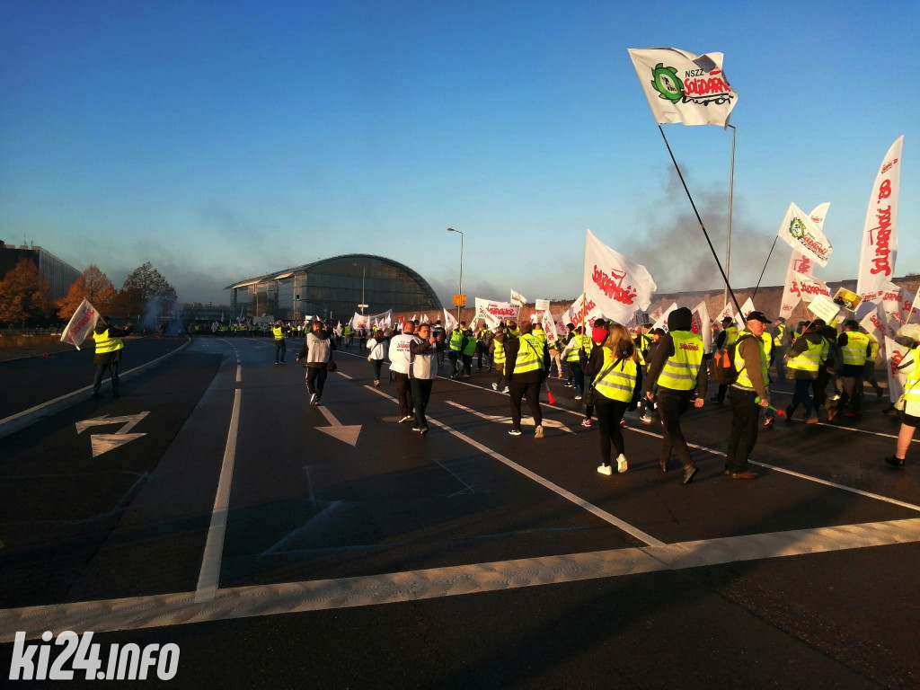 Związkowcy z regionu protestowali w Luksemburgu