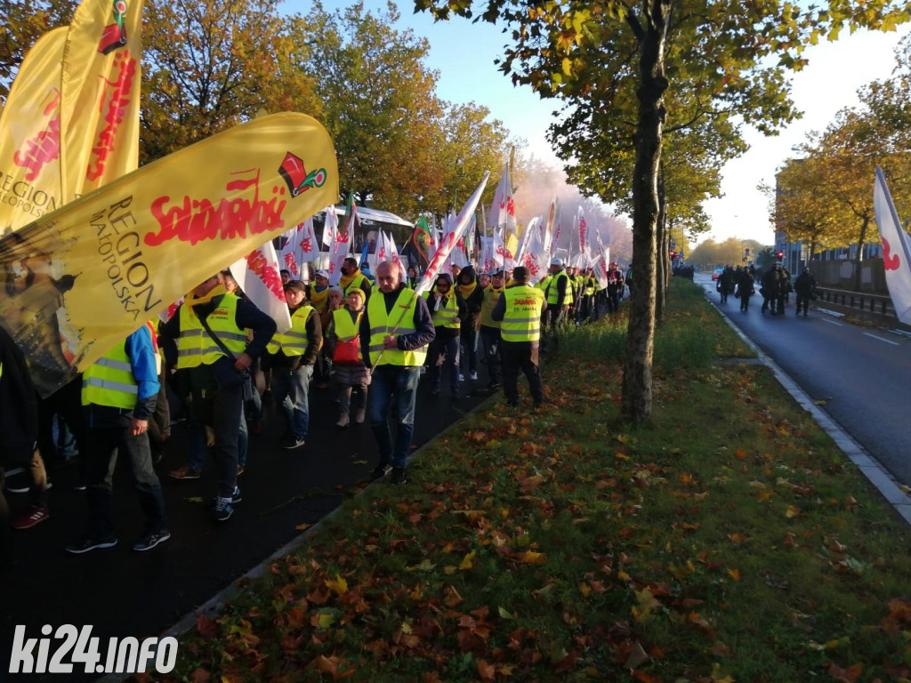 Związkowcy z regionu protestowali w Luksemburgu