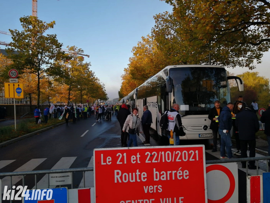 Związkowcy z regionu protestowali w Luksemburgu