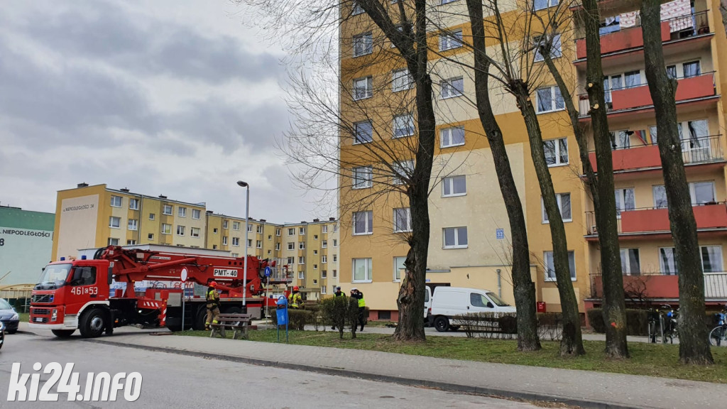 Strażacka akcja na osiedlu Rąbin