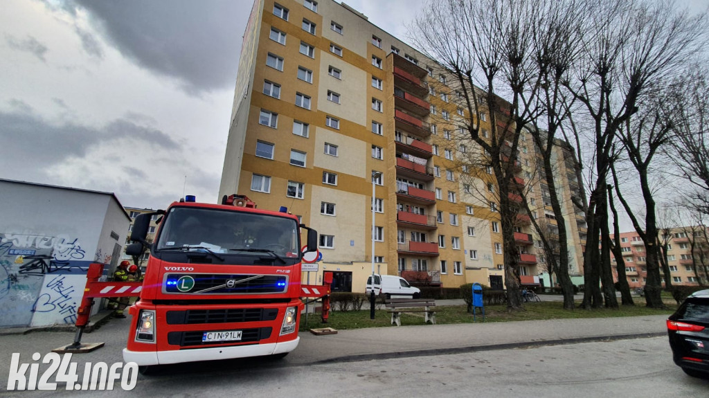 Strażacka akcja na osiedlu Rąbin
