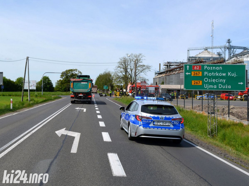 Zderzenie osobówki z motocyklem