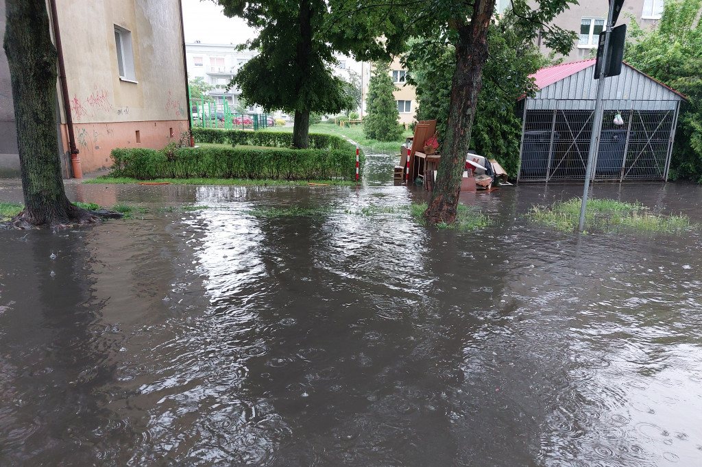 Inowrocław po nocnych ulewach