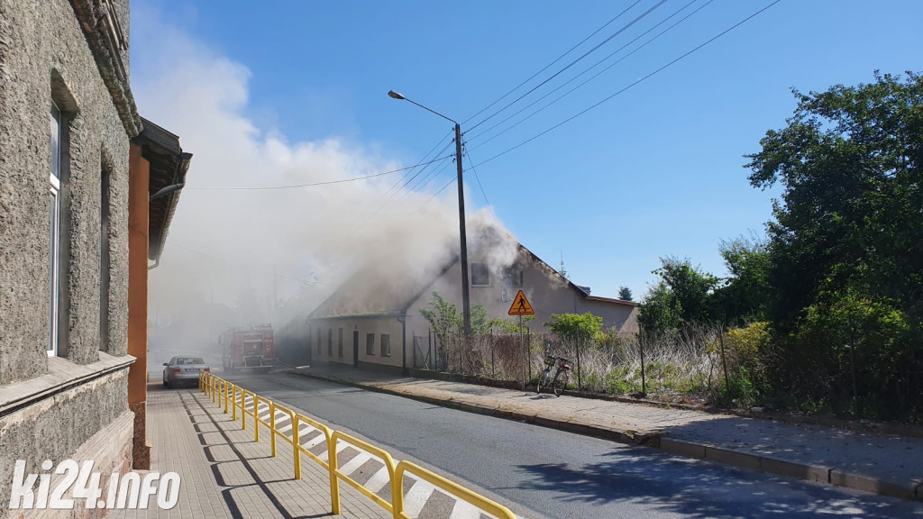Pożar domu w Strzelnie
